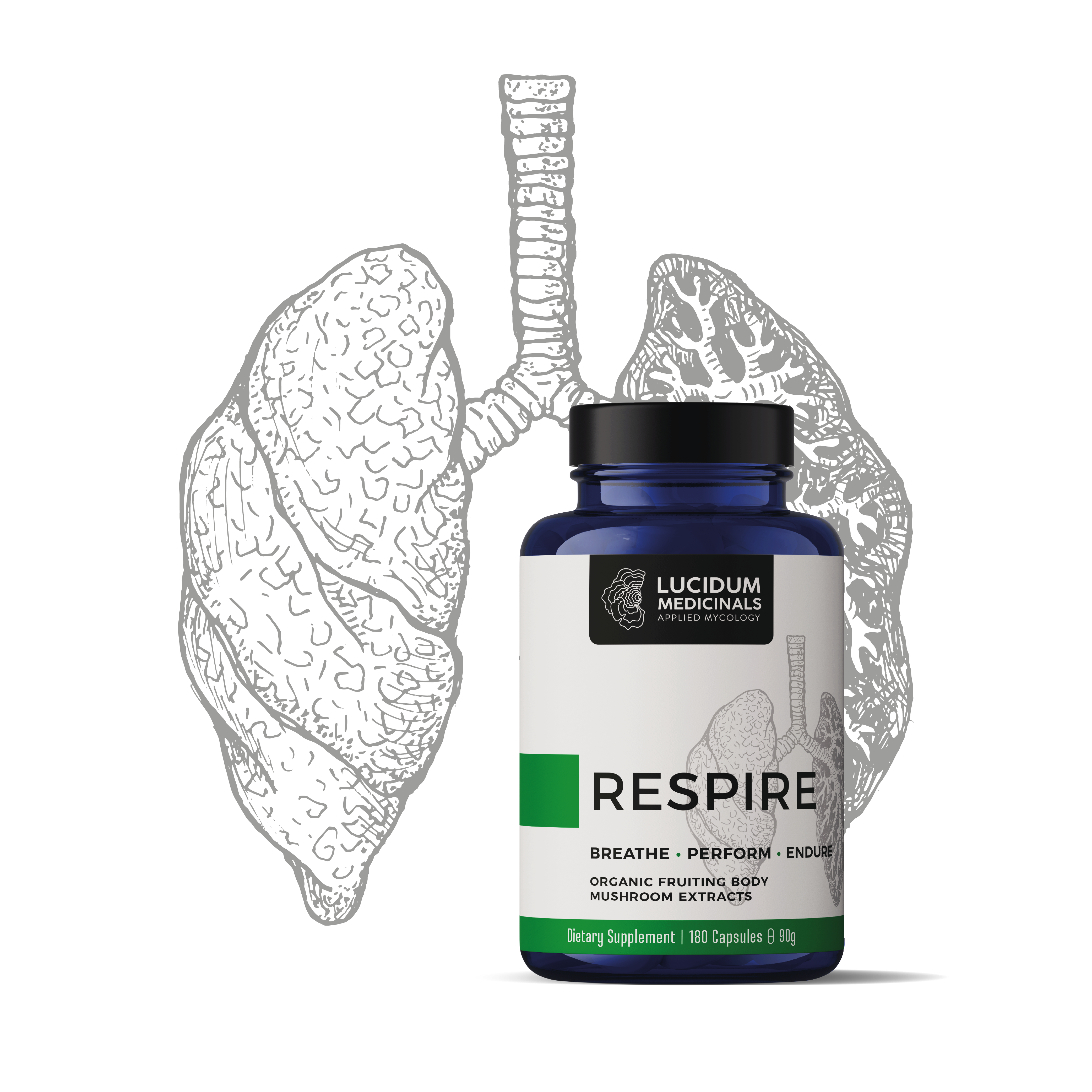 Lucidum Medicinals LUNGS mushroom formula mock-up